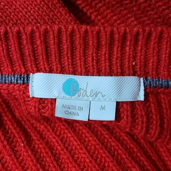 Boden Cara Knit Wool & Cashmere Blend Long Sleeve Cardigan in Post Box Red - Picture 7 of 9